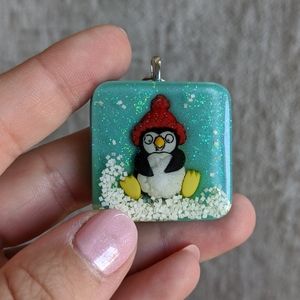 🌈BOGO🌈 Resin Keychain - Snow Penguin